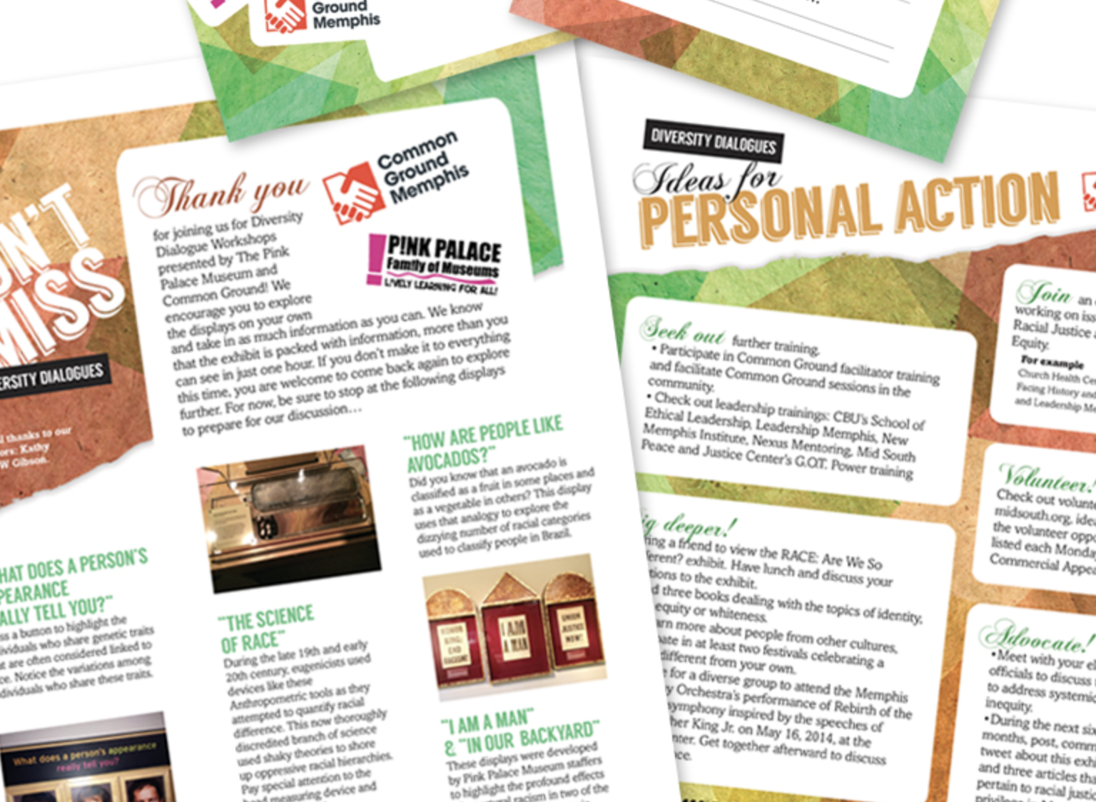 Graphic design: Diversity Dialogues mailers